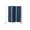 National Public Seating Room Divider, 6' Height, 3 Sections, Blue Panels, Grey Frame RDG6-3PT04 - alternate 7